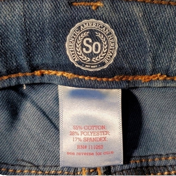 New SO Girl's Ultimate Knit Jeggings Blue Jean Leggings Comfy Size 10 - Picture 8 of 9